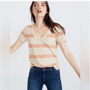 Madewell - Alto Scoop - Montoya Striped Tee - Size Extra Small